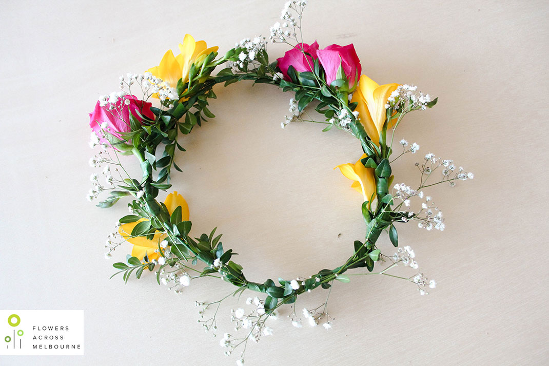 DIY how to make a flower crown