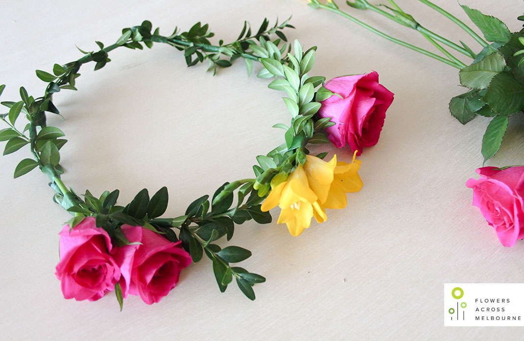 DIY how to make a flower crown